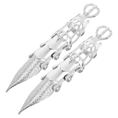 LRXIYODE 2 Stück Verstellbare Lange Punk Style Metallringe im Retro design Flexible Gelenkringe für Damen und Herren Langlebiges Legierungsmaterial für Partys und Alltag von LRXIYODE