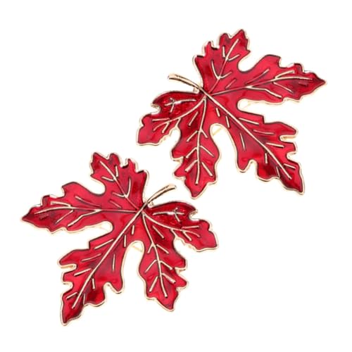 LRXIYODE 2 Stück Vintage Broschen Maple Leaf aus Langlebiger Legierung Stilvolle Anstecknadeln für Kleidung Schmuck für Frauen zur Dekoration von Kleidern Schals und Taschen von LRXIYODE