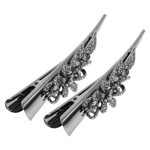 LRXIYODE 2 Stück Vintage Haarklammer Metall Haarschmuck mit Funkelnden Strasssteinen Elegante Haarklammern für Damen Sicherer Halt Vielseitig für Haarfarben und Frisuren von LRXIYODE