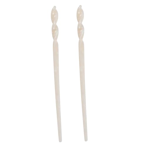 LRXIYODE 2 Stück Vintage Haarnadeln aus Langlebigem Acetat Platte Elegante Chignon Haarnadeln für Mittleres Dickes Haar Retro Updo Haarstab Sicherer Halt für Damen und Mädchen von LRXIYODE