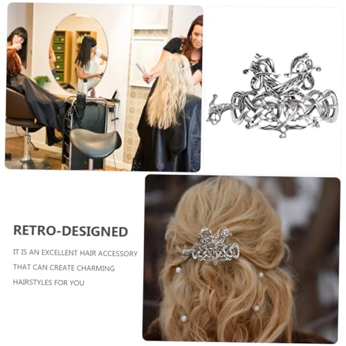 LRXIYODE 2 Stück Vintage Keltische Haarspangen aus Metall Wikinger Haarschmuck für Flechtfrisuren Robuste Haarklammern für Frauen und Mädchen Modische Retro Haaraccessoires von LRXIYODE