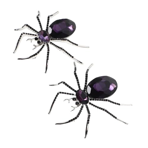 LRXIYODE 2stücke Glitzer Spinnenbrosche Vintage Halloween Brosche Mit Strass Für Anstecknadeln Schmuckdekoration Für Damen Und Herren Für Hut Tasche Und Kleidung von LRXIYODE