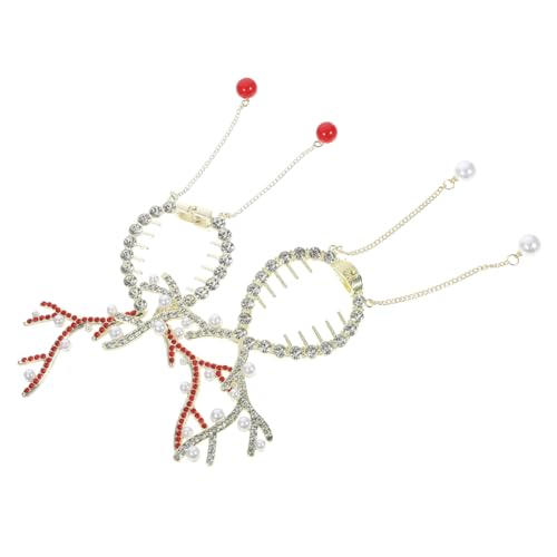 LRXIYODE 2 Stück Weihnachts Haarklammern Rentier Design Metall Haarkralle für Dicken Haar Dutt Halter Ponytail Clips Festhaltend Modisch für Damen und Mädchen LRXIYODE 2 Stück Weihnachts Haarklammern Rentier Design Metall Haarkralle für Dicken Haar Dutt Halter Ponytail Clips Festhaltend Modisch für Damen und Mädchen von LRXIYODE