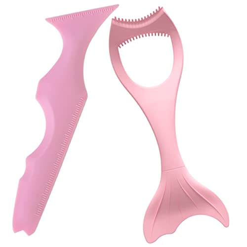 LRXIYODE 2 Stück Wiederverwendbares Teiliges Silikon Eyeliner Hilfsmittel Multifunktionale Make Up Schablonen für Präzisen Lidstrich Wimpernschutz und Augen Make Up für Anfänger und Profis von LRXIYODE