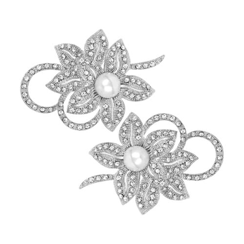 LRXIYODE 2stücke Elegante Perlen-blumen-brosche Für Damen Stilvolle Anstecknadel Und Schalclip Für Hochzeiten Partys Und Besondere Anlässe Zur Verschönerung Von Kleidern Und Schals von LRXIYODE