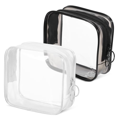 LRXIYODE 2 wasserdichte Kleine Kosmetiktasche PVC mit Reißverschluss Durchsichtiges Make Up Täschchen Reise Kulturbeutel für Damen Handlich Leicht Organizer für Reise Essentials LRXIYODE 2 wasserdichte Kleine Kosmetiktasche PVC mit Reißverschluss Durchsichtiges Make Up Täschchen Reise Kulturbeutel für Damen Handlich Leicht Organizer für Reise Essentials von LRXIYODE