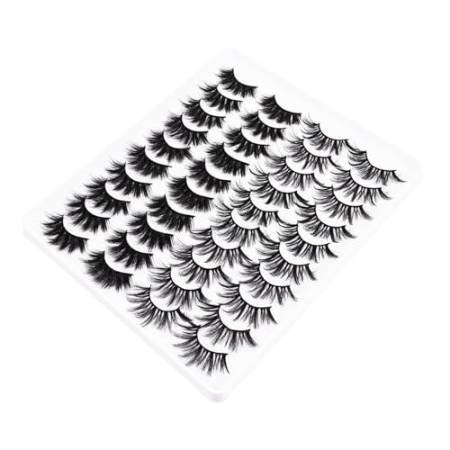 LRXIYODE 20 Paare Dichte Cross Fake Lashes Mixed Eyelashes für Frauen Weiche Komfortable Natürliche Wimpernverlängerung für Partys Hochzeiten Professionelle Anlässe LRXIYODE 20 Paare Dichte Cross Fake Lashes Mixed Eyelashes für Frauen Weiche Komfortable Natürliche Wimpernverlängerung für Partys Hochzeiten Professionelle Anlässe von LRXIYODE