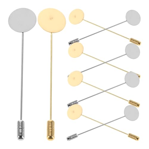 LRXIYODE 20 Sätze Teiliges Kupfer DIY Broschennadel Set Runde Flache Anstecknadeln aus Stabilem Kupfer für Schmuckherstellung Vielseitige Pin Basis für Kreative Schmuck und Bastelprojekte von LRXIYODE