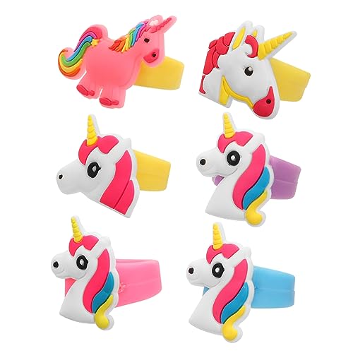 LRXIYODE 20 Stck Einhorn Ringe für Mädchen Cartoon Ringe für Kindergeburtstag Leichte und Sichere Fingeraccessoires Kreative Mitgebsel für Partys Einzigartige Geschenkidee von LRXIYODE