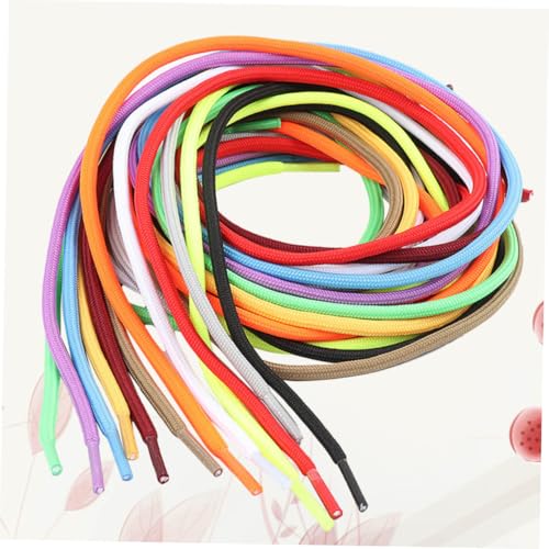 LRXIYODE 20 Stück Runde Geflochtene Schnürsenkel Einfarbig Robust für Sneakers Damen Herren Sportschuhe Vielseitig Modisch Langlebig von LRXIYODE