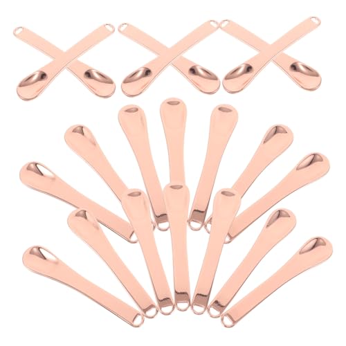 LRXIYODE 20 Stück Schönheitslöffel Augencreme- -Tool Gesichtsmaske Löffel für die Hautpflege Cremespatel Hautpflege Gesichtsmaskenlöffel Zinklegierung Roségold von LRXIYODE