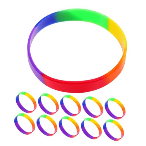 LRXIYODE 20 Stück Teiliges Bunte Silikonarmbänder Regenbogenfarben Pride Month Wristbands für Erwachsene Sicher Auffällig für Lgbt Pride Events und Cosplay Partys LRXIYODE 20 Stück Teiliges Bunte Silikonarmbänder Regenbogenfarben Pride Month Wristbands für Erwachsene Sicher Auffällig für Lgbt Pride Events und Cosplay Partys von LRXIYODE