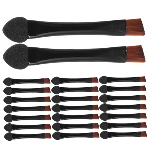 LRXIYODE 20 Stück Teiliges Doppelseitige Augenbrauen und Lidschattenpinsel Professioneller Abgewinkelter Flat Eyebrow Brush für Präzises Augenbrauen und Lidschatten Make Up Langlebige von LRXIYODE