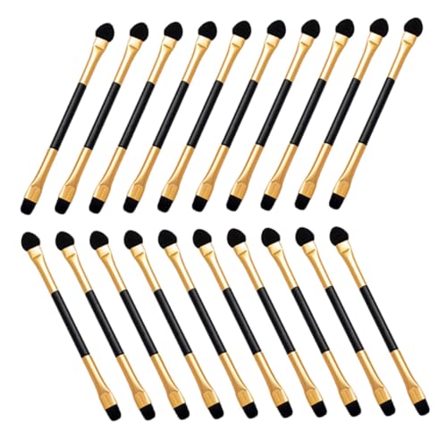 LRXIYODE 20 Stück Teiliges Doppelseitige Lidschatten Pinsel für Augen Make Up Kompakt Präzise Vielseitig zum Highlighten Verblenden und Schattieren für Anfänger und Profis Tragbar im von LRXIYODE