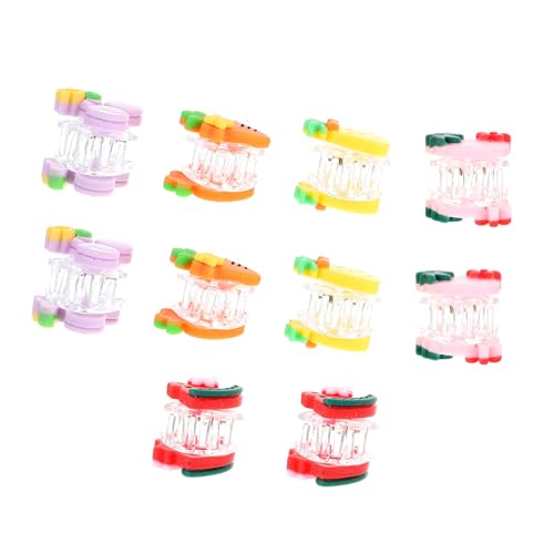 LRXIYODE 20 Stück Teiliges Mini Haarklammern für Mädchen Cartoon Fruchtmotiv Haarschmuck Kompakte Haarspangen aus Resin Vielseitig Einsetzbar für Junge Mädchen Einfach zu Tragen von LRXIYODE