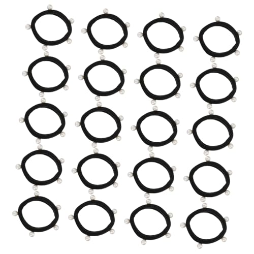 LRXIYODE 20 Stück Teiliges Perlen Elastisch Schlicht Haarring für Mädchen Vielseitig Dehnbar Modischer Haarschmuck für Hochzeit Party Alltag von LRXIYODE