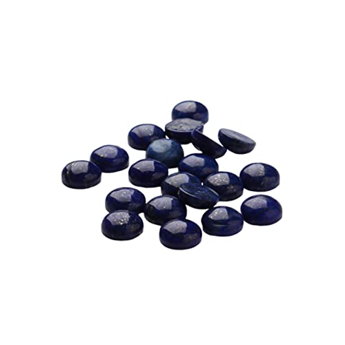 LRXIYODE 20 Stück Teiliges Runde Blaue Cabochons Flachboden Glassteine für DIY Schmuckherstellung Uhrzeit Zubehör Geeignet für Ohrringe Manschettenknöpfe und Vielseitige Dekorationen von LRXIYODE