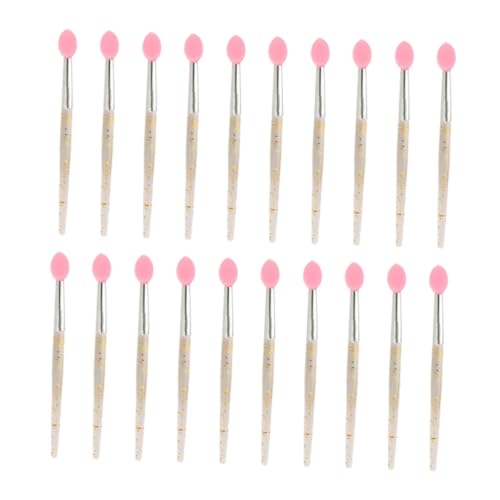 LRXIYODE 20 Stück Teiliges Transparenter Goldglänzender Mini Silikon Lippenpinsel Weich und Fein für Präzises Auftragen von Lippenstift und Lip Balm Wiederverwendbar Kompakt und Leicht für von LRXIYODE