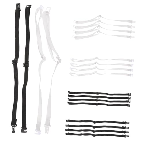 LRXIYODE 20 Stück Teiliges Verstellbares Elastisches Fliegenerweiterungsset Flexible Fliegenbänder in Schwarz und Weiß Einstellbare Ersatzbänder für Fliegenmodelle Langlebig und von LRXIYODE