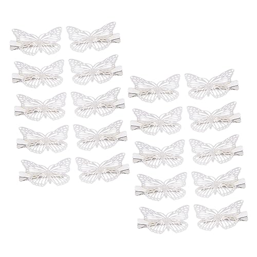 LRXIYODE 20 Stück Teiliges Vintage Haarklammern mit Schmetterlings Hohl Gestaltet Robuste Duckbill Clips für Damen Vielseitiger Haarschmuck für Partys Hochzeiten und Alltag Rutschfest und von LRXIYODE