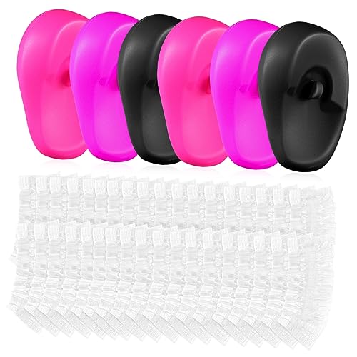 LRXIYODE 206 Stück Teiliges Einweg Ohrabdeckungen für Duschen und Haarefärben Wasserdichte Silikon Ohrenschützer in Anatomischer Form Leichter Gehörschutz für Damen und Herren Beim Friseur von LRXIYODE