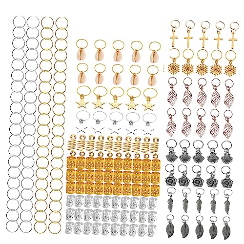 LRXIYODE 220 Stück Teiliges Haarschmuck Set mit Dreadlock Pendants und Kreativen Haaraccessoires Verschiedenen Farben für Partys Modeevents und Fotoshootings für Dreads Lange Kurze Lockige von LRXIYODE