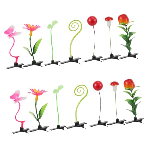 LRXIYODE 28 Stück Teiliges Kreative Haarklammern mit Simulation Pflanzenmotiven Bunte Haarspangen für Mädchen Vielseitig Einsetzbar für Haartypen Geeignet Modisches Party Haar Accessoire von LRXIYODE