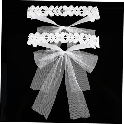 LRXIYODE 2stücke Blumenstirnband Für Süßes Stirnband Für Neugeborene Spitzenstirnband Säuglingshaar-accessoires Weiches Stoffband Elastische Kopfbedeckung Für Mädchen von LRXIYODE