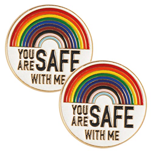 LRXIYODE 2Stücke Emaille Pins Bist mit Regenbogenmuster Metallbrosche für Frauen für Rucksäcke Taschen Langlebig Leicht LRXIYODE 2Stücke Emaille Pins Bist mit Regenbogenmuster Metallbrosche für Frauen für Rucksäcke Taschen Langlebig Leicht von LRXIYODE