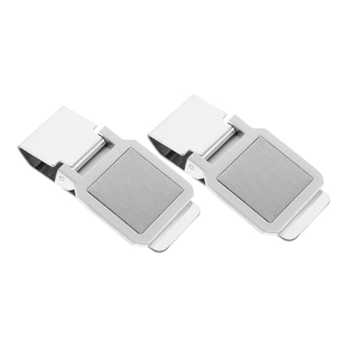 LRXIYODE 2stücke Edelstahl Geldscheinklammer Praktische Metall-scheinklammern Tragbare Befestigungsklammer Für Bargeld Dokumente Und Währungen Kleine Geldklammer Für Draußen von LRXIYODE