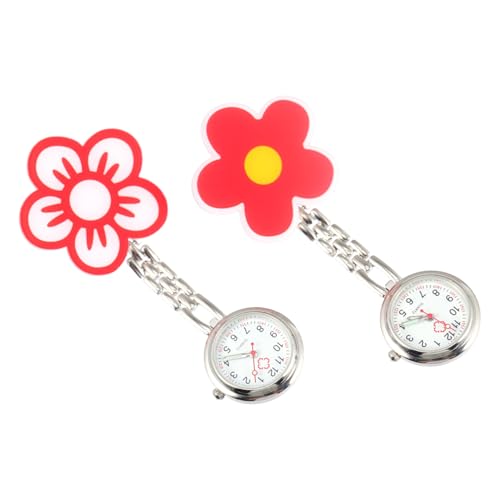 LRXIYODE Krankenschwesteruhr 2 Stück Praktische Taschenuhr Für Pflegekräfte Clip Ansteckuhr Mit Sicherheits Design Lesbare Analog Uhr Für Innen Und Außenbereiche Für Schule Büro Und von LRXIYODE