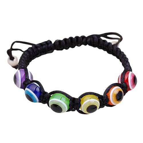 LRXIYODE 2 Stück Geflochtenes Evil Eye Armband Harz Verstellbare Handgelenkkette für Männer und Frauen Schickes Unisex Handschmuck Dekoratives Armband für Geburtstage und von LRXIYODE