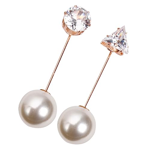LRXIYODE 2stücke Vintage Kleidungspins Metall Perlen Brosche Einfach Schmuck Für Frauen Tücher von LRXIYODE