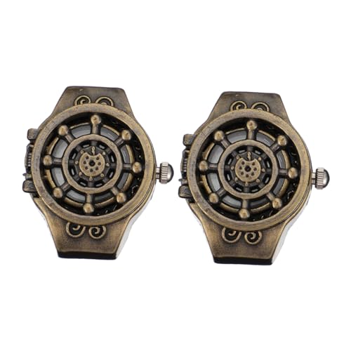 LRXIYODE 2Stücke Stilvolle Ringuhr Teiliges Retro Design Praktisch für Damen Präzise Zeitmessung oder Modisches Accessoire LRXIYODE 2Stücke Stilvolle Ringuhr Teiliges Retro Design Praktisch für Damen Präzise Zeitmessung oder Modisches Accessoire von LRXIYODE