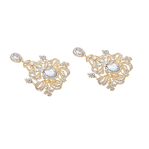 LRXIYODE 2stücke Rhinestone Broschen Luxuriöse Krone Design Für Hochzeiten Partys Und Anlässe Kleidung Dekoration Goldene Farbe Mehrzweck-broschen Für Damen von LRXIYODE