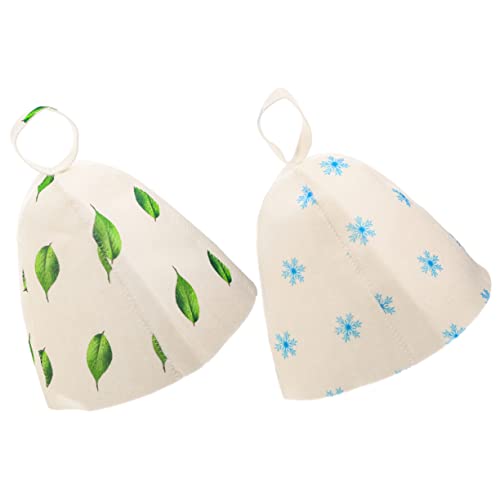 LRXIYODE 2stücke Pack Filz Saunahüte Damen Sauna Zubehör Wärmedämmung Hut Für Reisen Und Saunabesuche Badehauben Saunahut Duschhauben von LRXIYODE