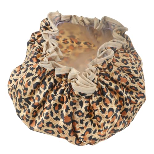 LRXIYODE 2stücke Duschkappe Peva Doppellagig Elastisch Badehauben Haarstyling Haarschutzkappe Leopardenmuster Für Damen Schönheitssalon Gesichtspflege von LRXIYODE