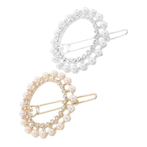 LRXIYODE 2stücke Metall Haarspangen Mit Strasssteinen Runde Geometrische Haarspangen Für Mädchen Und Frauen Schmuck Haarclips Glitzer Haaraccessoires Für Party Und Hochzeit von LRXIYODE
