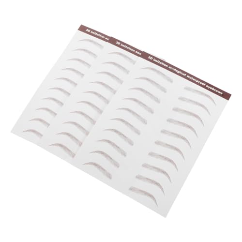 LRXIYODE 3blätter Temporäre Augenbrauen Aufkleber Haarähnliche Augenbrauen Sticker Wasserfeste Augenbrauenabziehbilder Bögen Mit Brauner Farbe Für Frauen Und Mädchen Selbstklebend Formend p von LRXIYODE