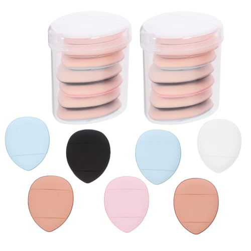 LRXIYODE 3 Boxen Mini Powder Puff Box Mix Farben Dreieckiges Make Up Schwämmchen für Foundation Concealer Isolation Kompakt Tragbar Fingerfreundlich für Präzises Auftragen bei Damen und von LRXIYODE