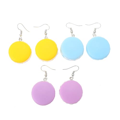 LRXIYODE 3 Paare Bunte Macaron Ohrringe Damen Hängende Ohrhänger Modisch Leicht Tragbar Vielseitig Kombinierbar für Alltag Party Valentinstag LRXIYODE 3 Paare Bunte Macaron Ohrringe Damen Hängende Ohrhänger Modisch Leicht Tragbar Vielseitig Kombinierbar für Alltag Party Valentinstag von LRXIYODE