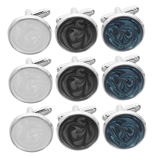 LRXIYODE 3 Paare Kreative Business Manschettenknöpfe Hemdmanschettenschmuck Manschettenknöpfe herren Accessoires Schmuck für Herren Herrenanzug Manschetten Smokingzubehör Legierung von LRXIYODE