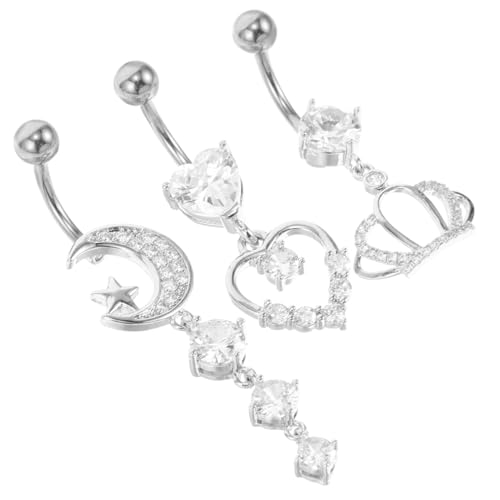 LRXIYODE 3 STÜCKE Herz Krone und Monddesign für Frauen Komfortabel und Elegant für Partys und Freizeit Langlebig und von LRXIYODE