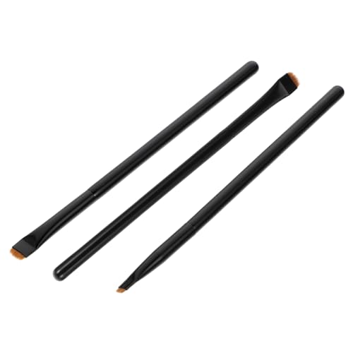 LRXIYODE 3 STÜCKE Teiliges Eyeliner pinsel set mit Holzgriff Multifunktionale Weiche Gesichtspinsel für Präzises Augen make up Geeignet für Profis und Einsteiger Langlebig und Leicht zu von LRXIYODE