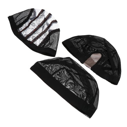 LRXIYODE 3 STÜCKE Teiliges Haarnetz Elastische Atmungsaktive Netzhaube für Haarschutz und Perücken Vielseitiges Zubehör für Damen und Leicht Geeignet für Alltag und Festliche Anlässe von LRXIYODE