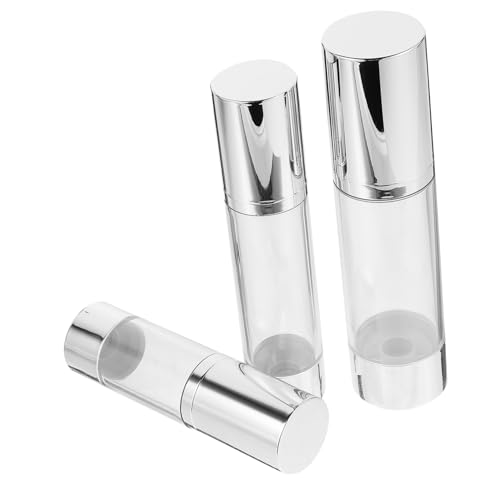 LRXIYODE 3 Stück Airless Pumpflaschen Nachfüllbare Kosmetikbehälter Auslaufsicher Reise Lotion Spender Für Gesichtshautpflege Handcreme Shampoo von LRXIYODE