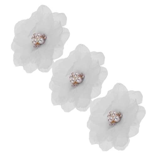 LRXIYODE 3 Stück Blumen Haarspangen mit Perlen Handgefertigte Haarnadeln für Mädchen Stilvolle Haaraccessoires für Besondere Anlässe und Alltag von LRXIYODE
