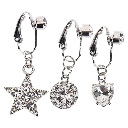 LRXIYODE 3 Stück Falsche Bauchnabelringe mit Hängenden Zirkonsteinen Leichter Körperschmuck Frei von Piercing Komfortabel und Modisch für Damen als und Dekoration LRXIYODE 3 Stück Falsche Bauchnabelringe mit Hängenden Zirkonsteinen Leichter Körperschmuck Frei von Piercing Komfortabel und Modisch für Damen als und Dekoration von LRXIYODE