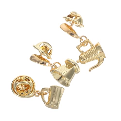 LRXIYODE 3stücke Kaffeetassen-anstecknadel Mit Kaffeebohnen Und Kannen Metall-brosche Für Kleidung Rucksack Und Hut Accessoire Für Damen Und Herren von LRXIYODE