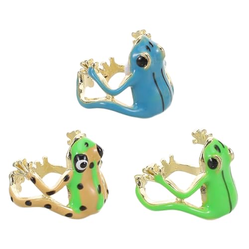 LRXIYODE 3 Stück Modische Frosch-formringe Aus Metall: Verstellbare Offene Ringe in Froschform – Dekorativer Fingerschmuck Für Verschiedene Anlässe LRXIYODE 3 Stück Modische Frosch-formringe Aus Metall: Verstellbare Offene Ringe in Froschform – Dekorativer Fingerschmuck Für Verschiedene Anlässe von LRXIYODE